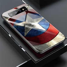 Load image into Gallery viewer, Marvel Captain America Iron Man Glass Phone Case For Samsung Galaxy S8 S9 S10 e 5G Plus Note 9 8 Avengers Batman Cover Funda