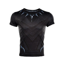 Load image into Gallery viewer, Black Panther Sport T Shirt 2018 Unisex Spiderman Printed T-shirt Fitness Shirt Casual Heroes Short Shirt 3D Cosplay T Shirt
