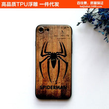 Load image into Gallery viewer, Emboss 3D Wood Grain Phone Case for IPhone XS MAX XR X 8 7 Plus 6 6s Plus Case Superman Back Cover Marvel Superman Spiderman