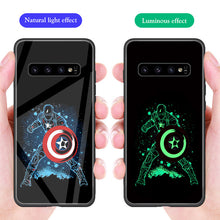 Load image into Gallery viewer, ciciber Iron Man Tempered Glass Phone Case For Samsung Galaxy S10 S10e S9 S8 Plus S10+ S9+ S8+ Cover for Samsung Note 9 8 Coque