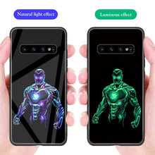 Load image into Gallery viewer, ciciber Iron Man Tempered Glass Phone Case For Samsung Galaxy S10 S10e S9 S8 Plus S10+ S9+ S8+ Cover for Samsung Note 9 8 Coque