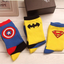 Load image into Gallery viewer, 2019 new superhero movie superman batman cotton socks unisex