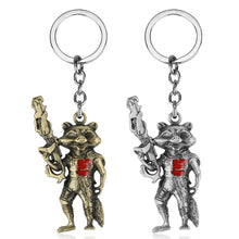 Load image into Gallery viewer, Movie Guardians of the Galaxy Charm Pendant Necklace Metal Keychain Chaveiro Men Women Alloy Key Chains
