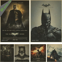 Load image into Gallery viewer, Retro Movie Poster Batman brown Paper Drawing Core Hanging Picture Comic Painting