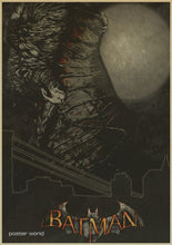 Load image into Gallery viewer, Retro Movie Poster Batman brown Paper Drawing Core Hanging Picture Comic Painting