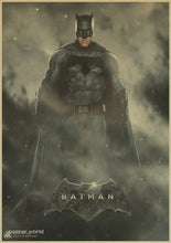 Load image into Gallery viewer, Retro Movie Poster Batman brown Paper Drawing Core Hanging Picture Comic Painting