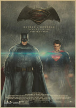 Load image into Gallery viewer, Retro Movie Poster Batman brown Paper Drawing Core Hanging Picture Comic Painting