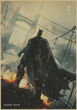 Load image into Gallery viewer, Retro Movie Poster Batman brown Paper Drawing Core Hanging Picture Comic Painting