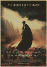 Load image into Gallery viewer, Retro Movie Poster Batman brown Paper Drawing Core Hanging Picture Comic Painting