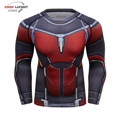 Avengers 3 Long Sleeve Compression Shirts Thanos 3D Printed T shirts Men