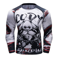 Load image into Gallery viewer, Brand New UFC BJJ MMA Work Out Compression Rashguard T Shirt Men Exercise Panda 3D Fitness Tights Bodybuild