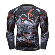 Load image into Gallery viewer, Brand New UFC BJJ MMA Work Out Compression Rashguard T Shirt Men Exercise Panda 3D Fitness Tights Bodybuild