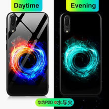 Load image into Gallery viewer, Coque Funda Batman Spiderman Iron Man Tiger Luminous Glass Phone Case For Huawei p20 Pro p10 p20pro p10plus Back Cover Case