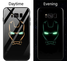 Load image into Gallery viewer, Coque Funda Batman Spiderman Iron Man Tiger Luminous Glass Phone Case For Huawei p20 Pro p10 p20pro p10plus Back Cover Case
