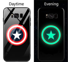Load image into Gallery viewer, Coque Funda Batman Spiderman Iron Man Tiger Luminous Glass Phone Case For Huawei p20 Pro p10 p20pro p10plus Back Cover Case