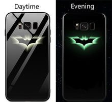 Load image into Gallery viewer, Coque Funda Batman Spiderman Iron Man Tiger Luminous Glass Phone Case For Huawei p20 Pro p10 p20pro p10plus Back Cover Case