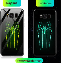Load image into Gallery viewer, Coque Funda Batman Spiderman Iron Man Tiger Luminous Glass Phone Case For Huawei p20 Pro p10 p20pro p10plus Back Cover Case