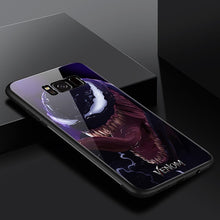 Load image into Gallery viewer, Coque Luxury Brand Marvel Avengers Venom Shockproof Tempered Glass Case For Samsung Galaxy s8 s9 Plus Note 8 9 s9plus Back Cover