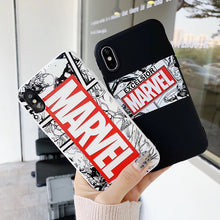 Load image into Gallery viewer, iphone 6 S 7 7plus 8 8plus X 10 XR XS Max Marvel 3D relief phone CASE