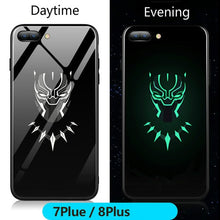 Load image into Gallery viewer, Luxury Luminous Tempered Glass Case For iphone 8 7 6 6s Plus Marvel DC Comics Batman Phone Cover For iphone X Xr Xs Max Coque