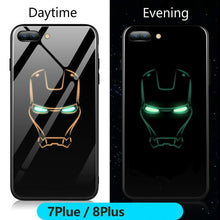 Load image into Gallery viewer, Luxury Luminous Tempered Glass Case For iphone 8 7 6 6s Plus Marvel DC Comics Batman Phone Cover For iphone X Xr Xs Max Coque