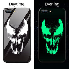 Load image into Gallery viewer, Luxury Luminous Tempered Glass Case For iphone 8 7 6 6s Plus Marvel DC Comics Batman Phone Cover For iphone X Xr Xs Max Coque