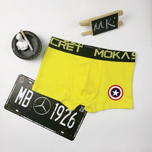 Load image into Gallery viewer, Captain Shield print Men Boxer Underwear combed Cotton Waist Shorts Homme Sexy cartoon Underwear men Brand Boxer Sexy underwear
