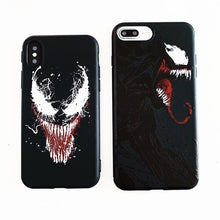 Load image into Gallery viewer, Hot American comics Venom Soft silicon cover case for iphone 6 S 7 6S 7plus 8 8plus X 10 XR XS Max Marvel 3D relief phone coque