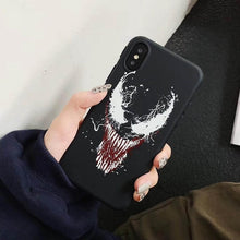 Load image into Gallery viewer, Hot American comics Venom Soft silicon cover case for iphone 6 S 7 6S 7plus 8 8plus X 10 XR XS Max Marvel 3D relief phone coque
