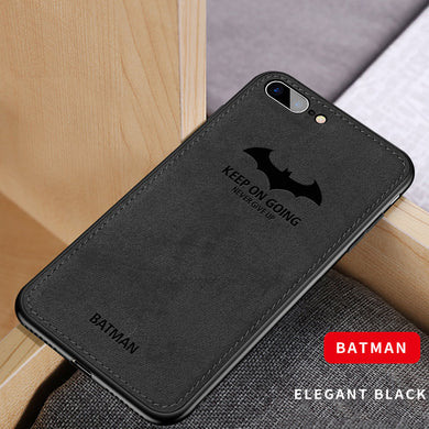 Ultra-thin Luxury Batman Christmas Deer Pattern Soft Silicone Colth Case For iPhone XS MAX XR X 6 6s 7 8 Plus Back Cover Coque