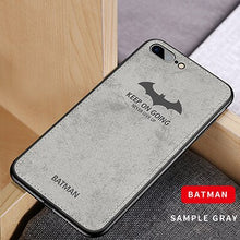 Load image into Gallery viewer, Ultra-thin Luxury Batman Christmas Deer Pattern Soft Silicone Colth Case For iPhone XS MAX XR X 6 6s 7 8 Plus Back Cover Coque