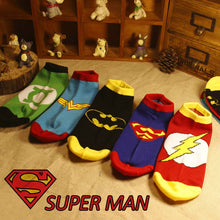 Load image into Gallery viewer, Marvel Comics Heroes General Socks Cartoon Superman Batman Boat Socks High Temperature Stitching Pattern Non-slip Casual Socks
