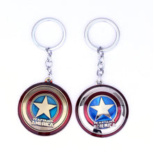 Load image into Gallery viewer, The Avengers Captain America Keychain Superhero Star Shield Pendant Keyring Car Key Chain Accessories Batman Marvel Key Chains