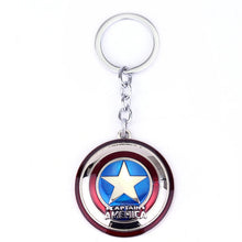 Load image into Gallery viewer, The Avengers Captain America Keychain Superhero Star Shield Pendant Keyring Car Key Chain Accessories Batman Marvel Key Chains
