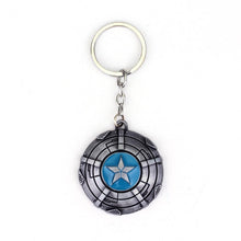 Load image into Gallery viewer, The Avengers Captain America Keychain Superhero Star Shield Pendant Keyring Car Key Chain Accessories Batman Marvel Key Chains