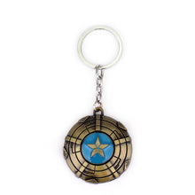 Load image into Gallery viewer, The Avengers Captain America Keychain Superhero Star Shield Pendant Keyring Car Key Chain Accessories Batman Marvel Key Chains