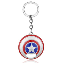 Load image into Gallery viewer, The Avengers Captain America Keychain Superhero Star Shield Pendant Keyring Car Key Chain Accessories Batman Marvel Key Chains