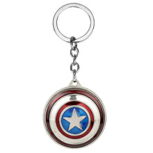 Load image into Gallery viewer, The Avengers Captain America Keychain Superhero Star Shield Pendant Keyring Car Key Chain Accessories Batman Marvel Key Chains