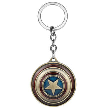 Load image into Gallery viewer, The Avengers Captain America Keychain Superhero Star Shield Pendant Keyring Car Key Chain Accessories Batman Marvel Key Chains