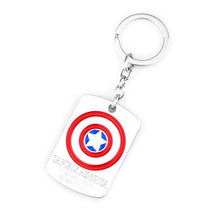 Load image into Gallery viewer, The Avengers Captain America Keychain Superhero Star Shield Pendant Keyring Car Key Chain Accessories Batman Marvel Key Chains