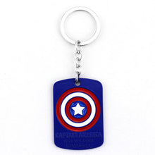 Load image into Gallery viewer, The Avengers Captain America Keychain Superhero Star Shield Pendant Keyring Car Key Chain Accessories Batman Marvel Key Chains
