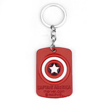 Load image into Gallery viewer, The Avengers Captain America Keychain Superhero Star Shield Pendant Keyring Car Key Chain Accessories Batman Marvel Key Chains