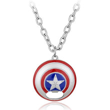 Load image into Gallery viewer, The Avengers Captain America Keychain Superhero Star Shield Pendant Keyring Car Key Chain Accessories Batman Marvel Key Chains