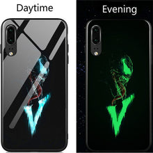Load image into Gallery viewer, Marvel Venom  Luminous Glass Case For Huawei P20 P 20 Pro Lite Black Panther iron Man Phone Cover Coque