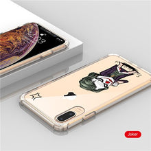 Load image into Gallery viewer, Marvel Cartoon Patterned Phone Case Iron Man Soft TPU Transparent Anti-knock Phone Back Cover Case For iPhone X XR XS Max Coque