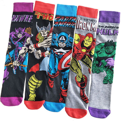 Avengers Marvel Cartoon Socks Batman Superman Casual Socks