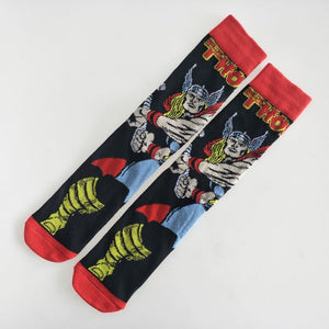 Avengers Marvel Cartoon Socks Batman Superman Casual Socks