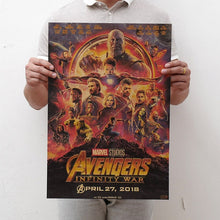 Load image into Gallery viewer, mling 1PC 51.5x36cm Movie Marvel Series Poster Avengers Infinity War Retro Poster Wall Stickers  For Living Room Home Decoration