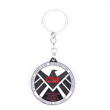 Load image into Gallery viewer, Marvel Avengers Aegis Bureau Keychain Agents Of Shield Key Chain Ring Holder Car Accessories Souvenirs Movie Gift Keyring