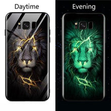Load image into Gallery viewer, Marvel Captain America Luminous Glass Phone Case For Samsung Galaxy Note 8 9 s8 s9 s10 Plus Avengers Back Cover Fundas Coque